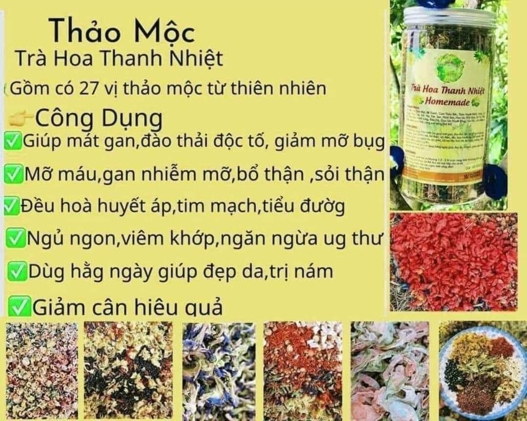 TRÀ THẢO MỘC -TRÀ HOA THANH NHIỆT 27 VỊ