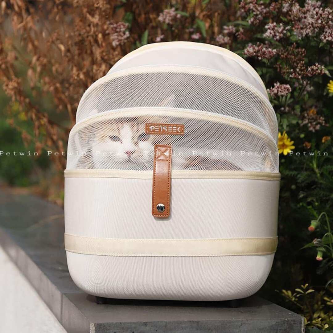 Balo thú cưng chó mèo_ balo phối lưới <sỉ_ lẻ>