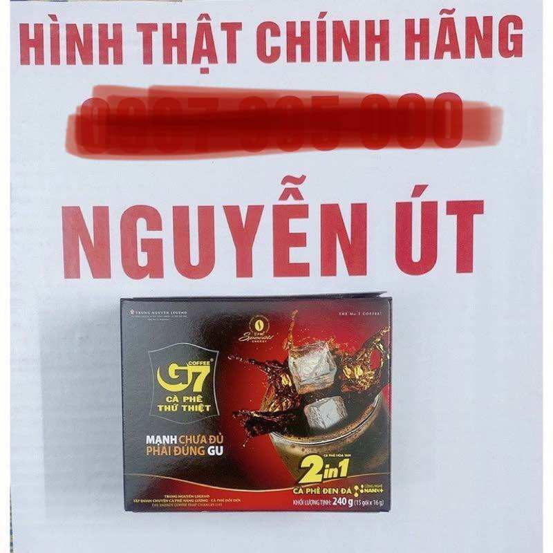 [HCM]cafe g7 đen đá 2 in 1 hộp 15 gói x 16g