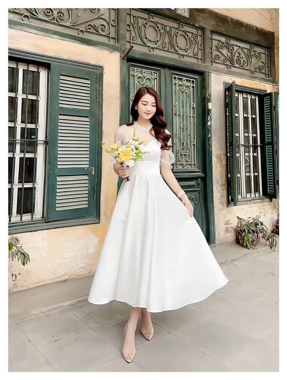 ✨ Đầm xòe phối lưới✨ HÌNH THẬT