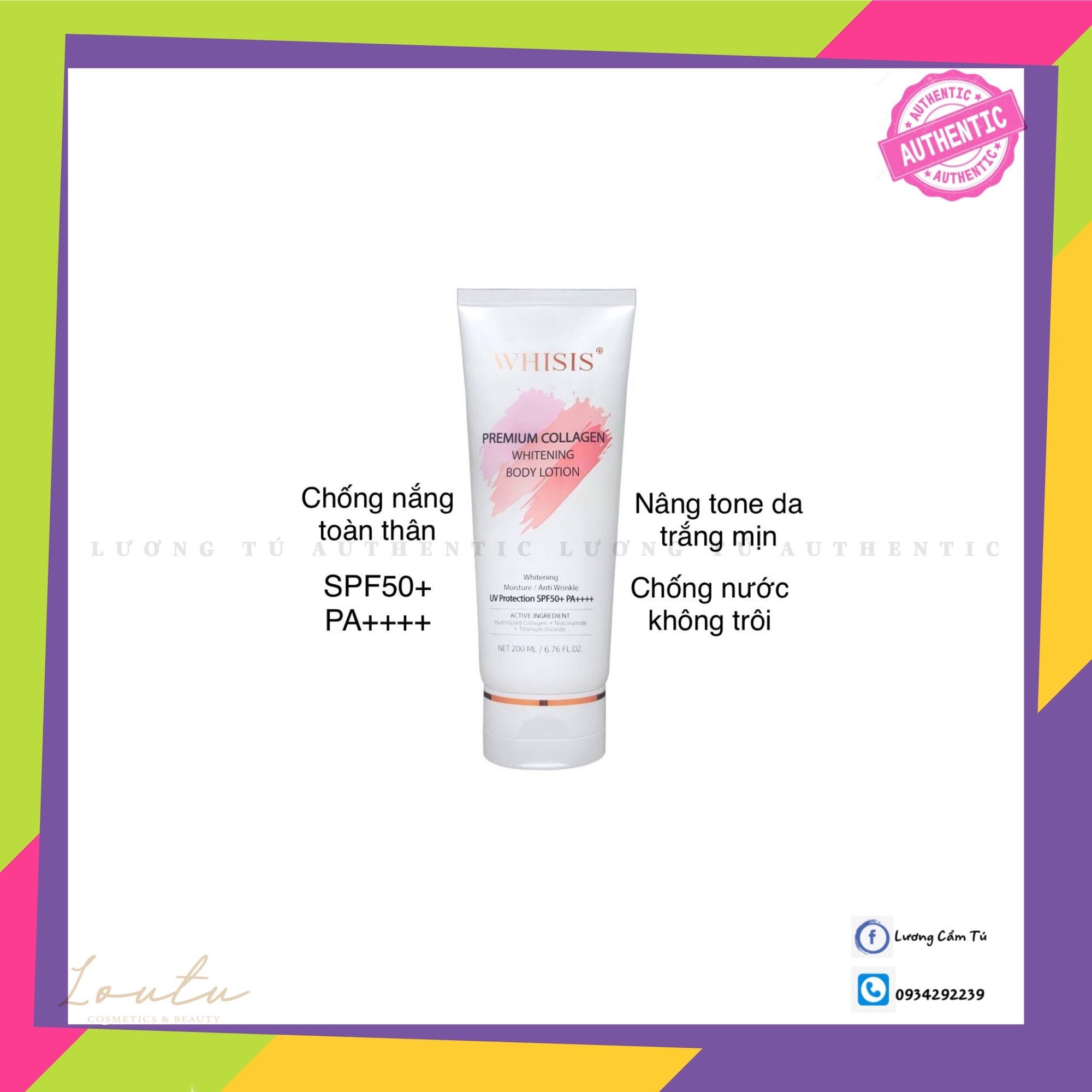 Kem dưỡng trắng body whisis lotion