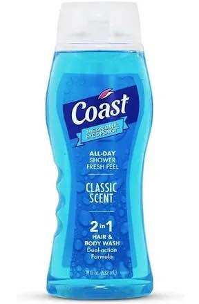 Sữa tắm gội 2 in 1 coast hair & body wash 532ml usa