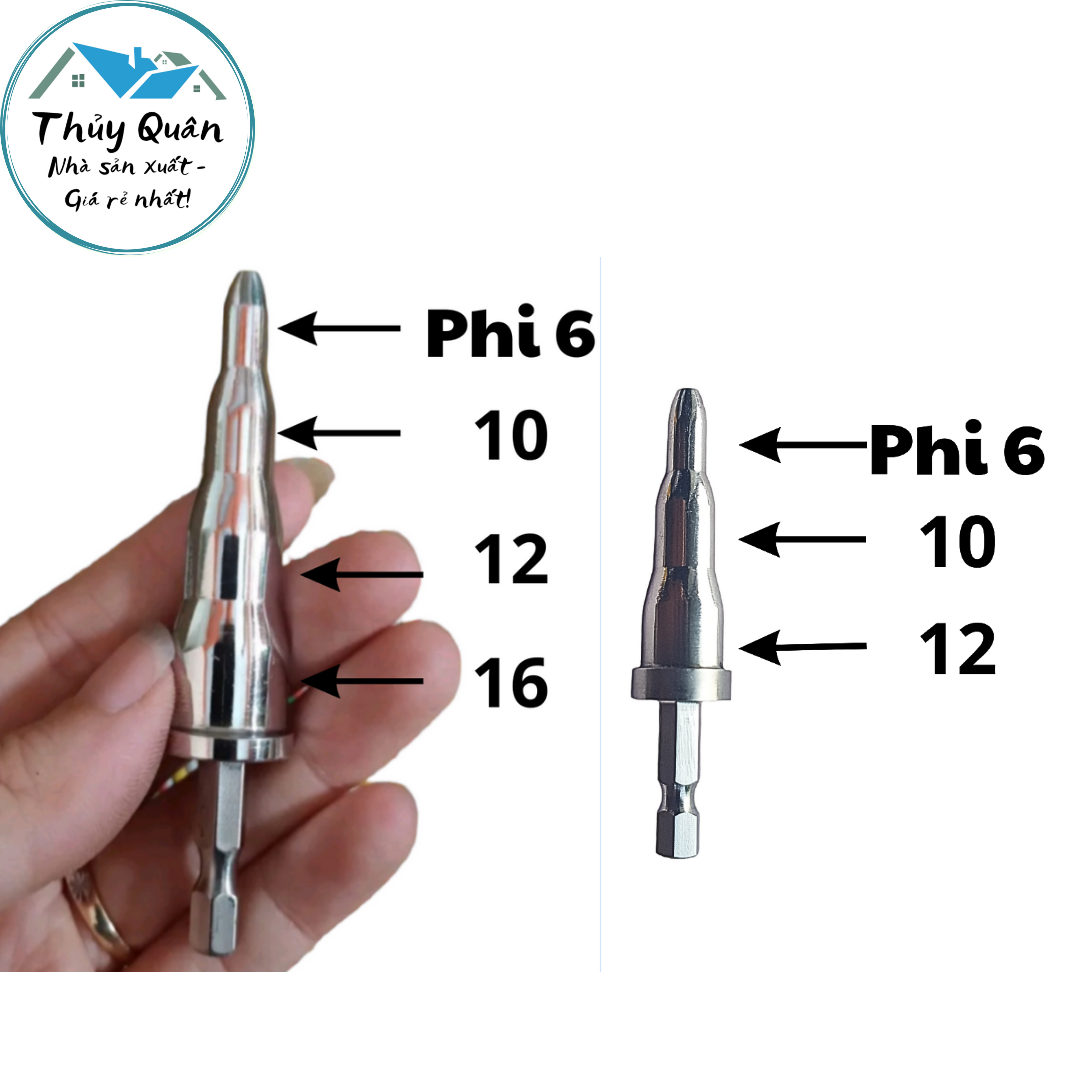 Nong ống đồng , INOX 304 nguyên khối, lắp máy khoan