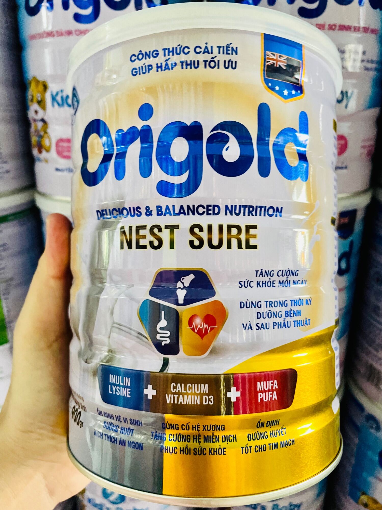 Sữa Origold Nestsure bổ sung Dinh dưỡng 900g