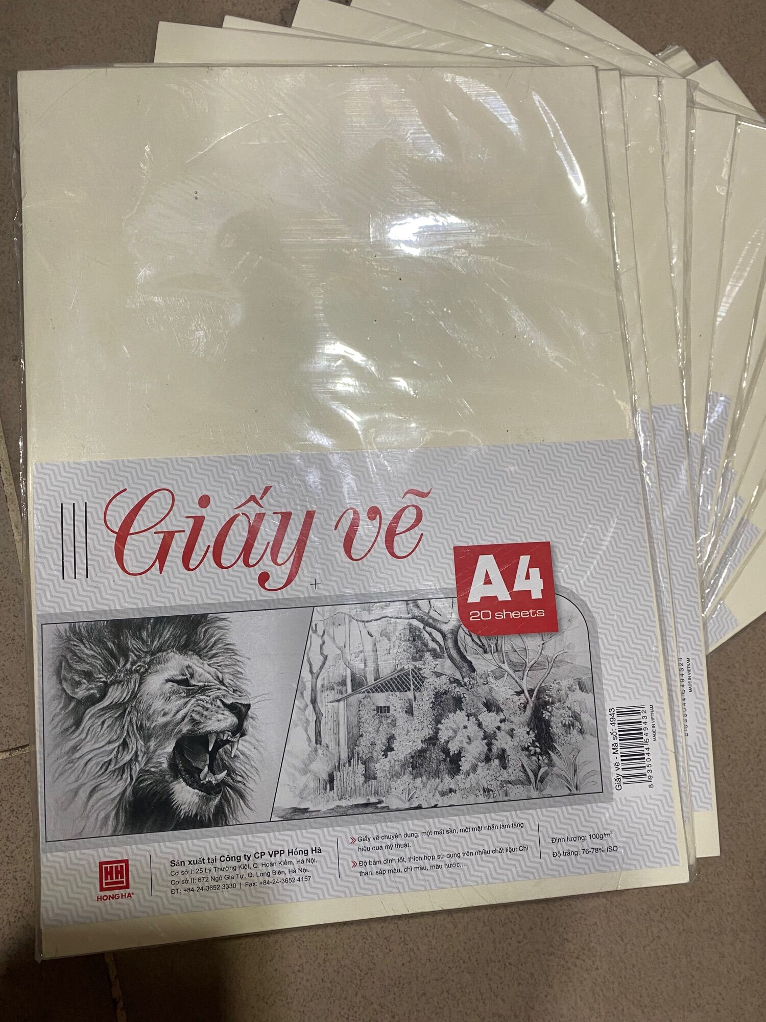 Giấy vẽ A4 Hồng Hà 4943