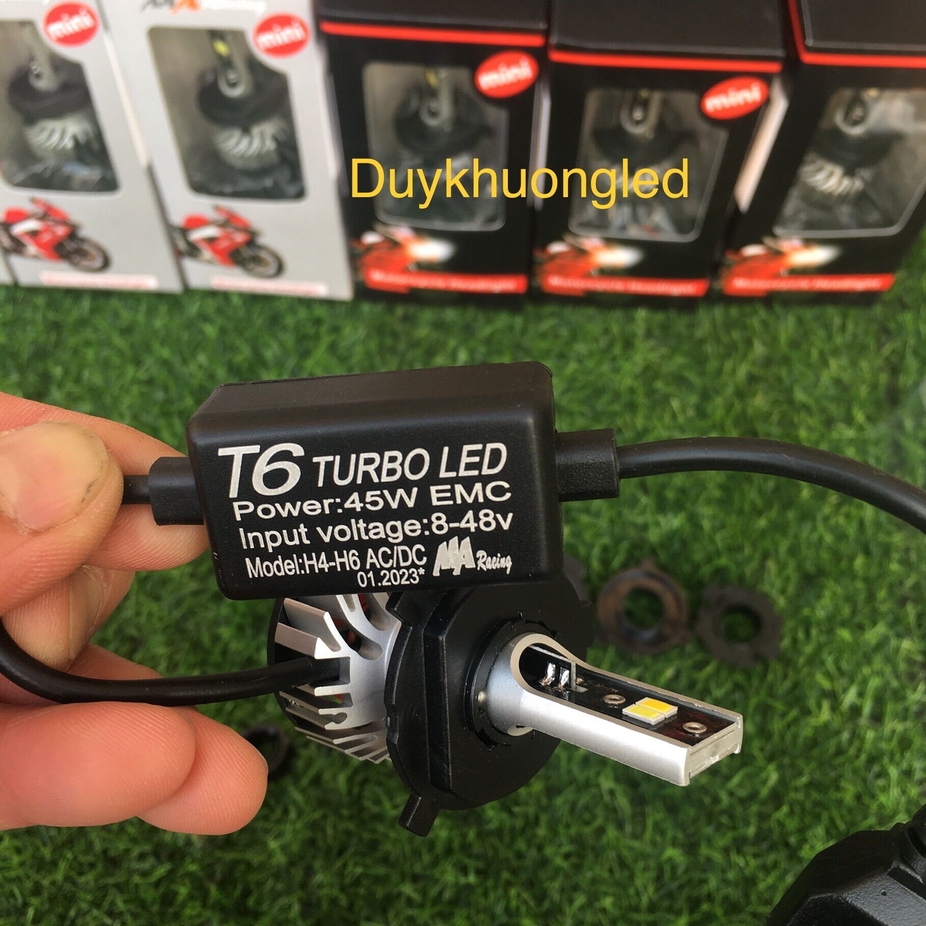 Đèn pha Led T6 pha trắng, cos vàng. Pha trắng, cos trắng 45w