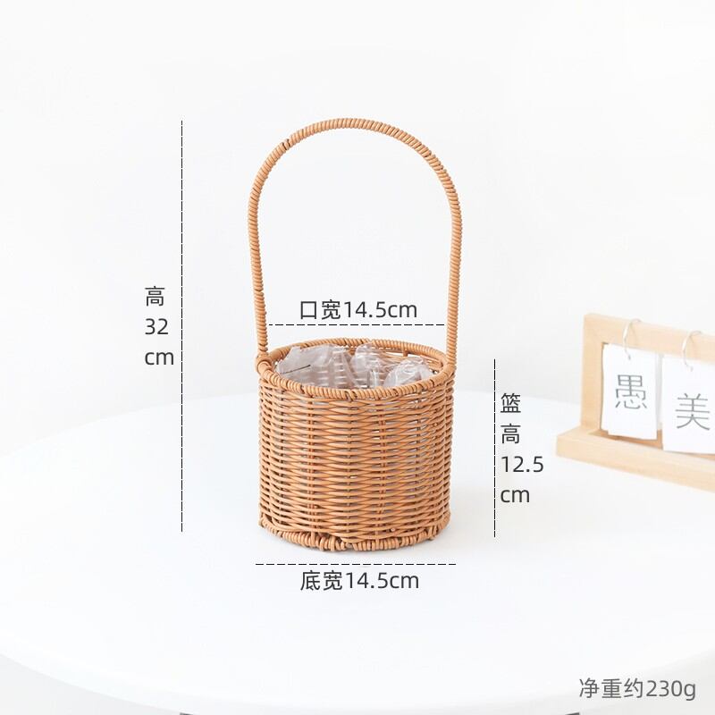 Giỏ xách tay đan mây giỏ hoa giỏ dệt đựng đồ dã ngoại cắm trại giỏ hoa cắm hoa hoa tươi hoa khô