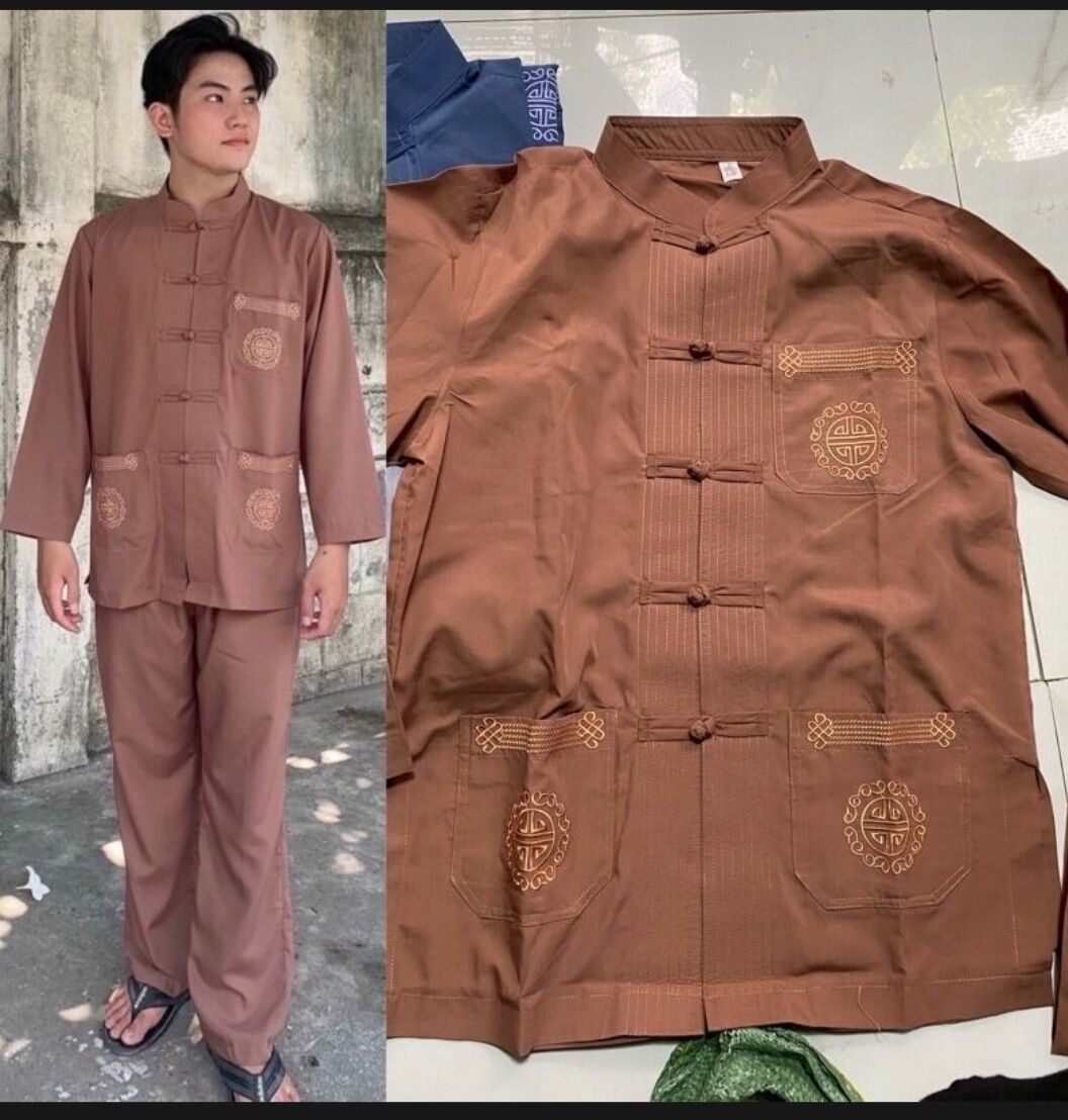 Đồ Lam Đi chùa - Mẫu Lãnh Tụ Thiêu Túi Nam