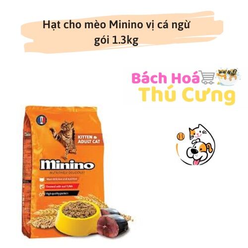 [HCM] Thức Ăn Cho Mèo Hạt Minino Vị Cá Ngừ 1.3kg | Hạt Cho Mèo Minino