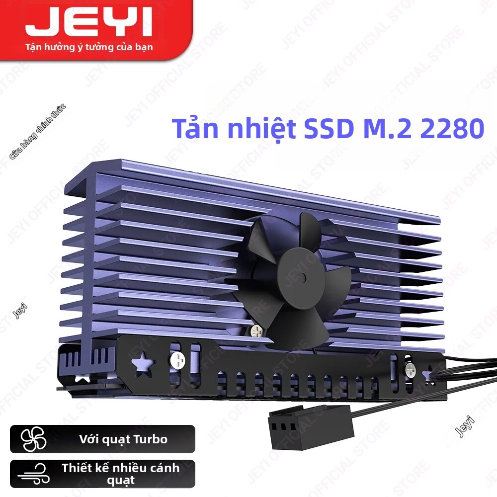 JEYI | Tản Nhiệt SSD JEYI M.2 2280 NVME Với Quạt Tản Nhiệt Bằng Hợp Kim Nhôm, Có Miếng Đệm Tản Nhiệt Silicon Giúp Tản Nhiệt Hiệu Quả. Giá 258,400 Đồng*Miễn phí vận chuyển