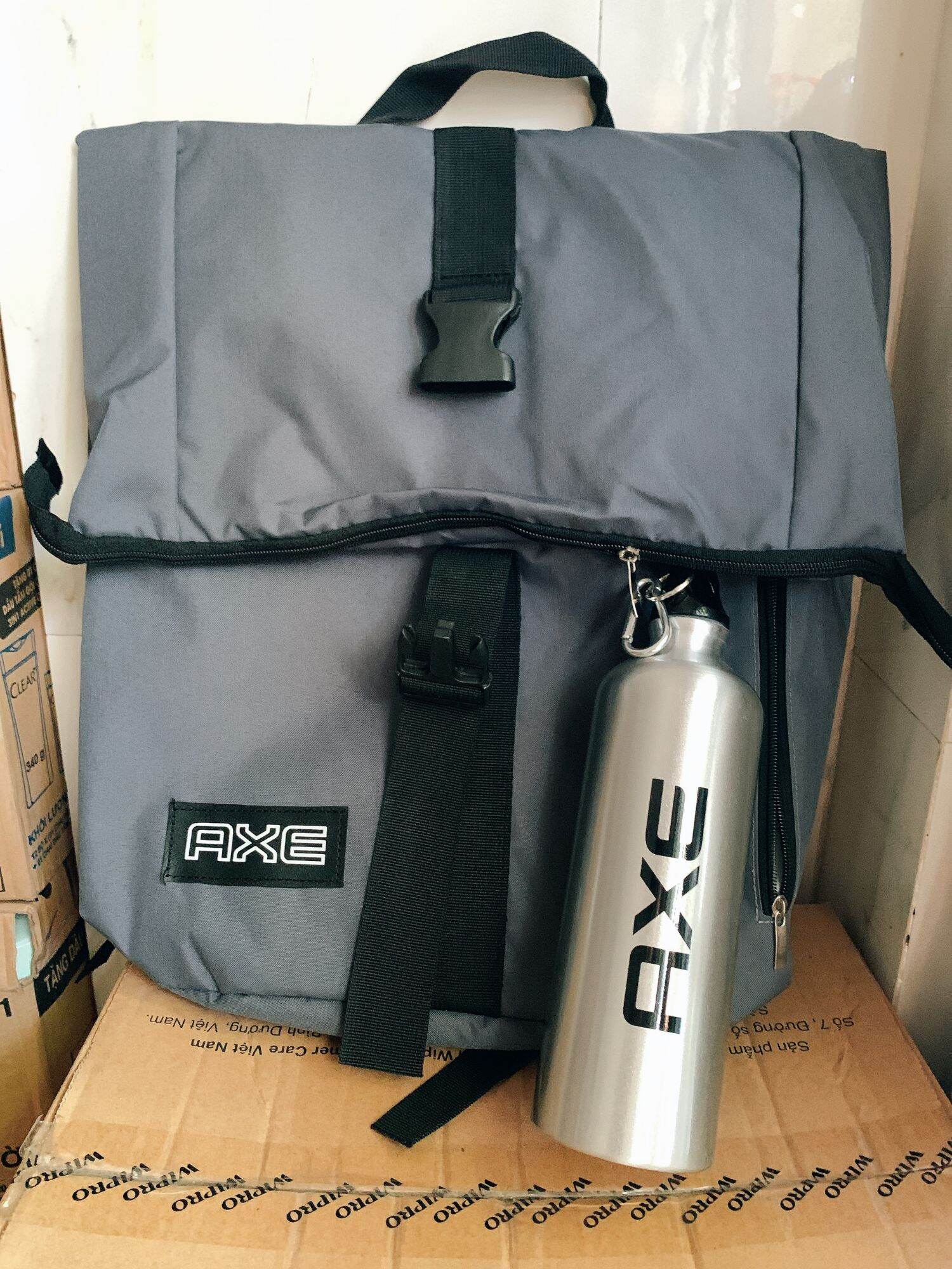 Combo Balo + Bình Nước Cao Cấp AXE