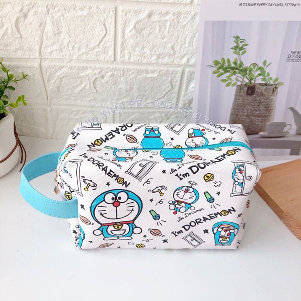 Túi đựng mỹ phẩm, bút viết Hello Kitty Doremon Doraemon