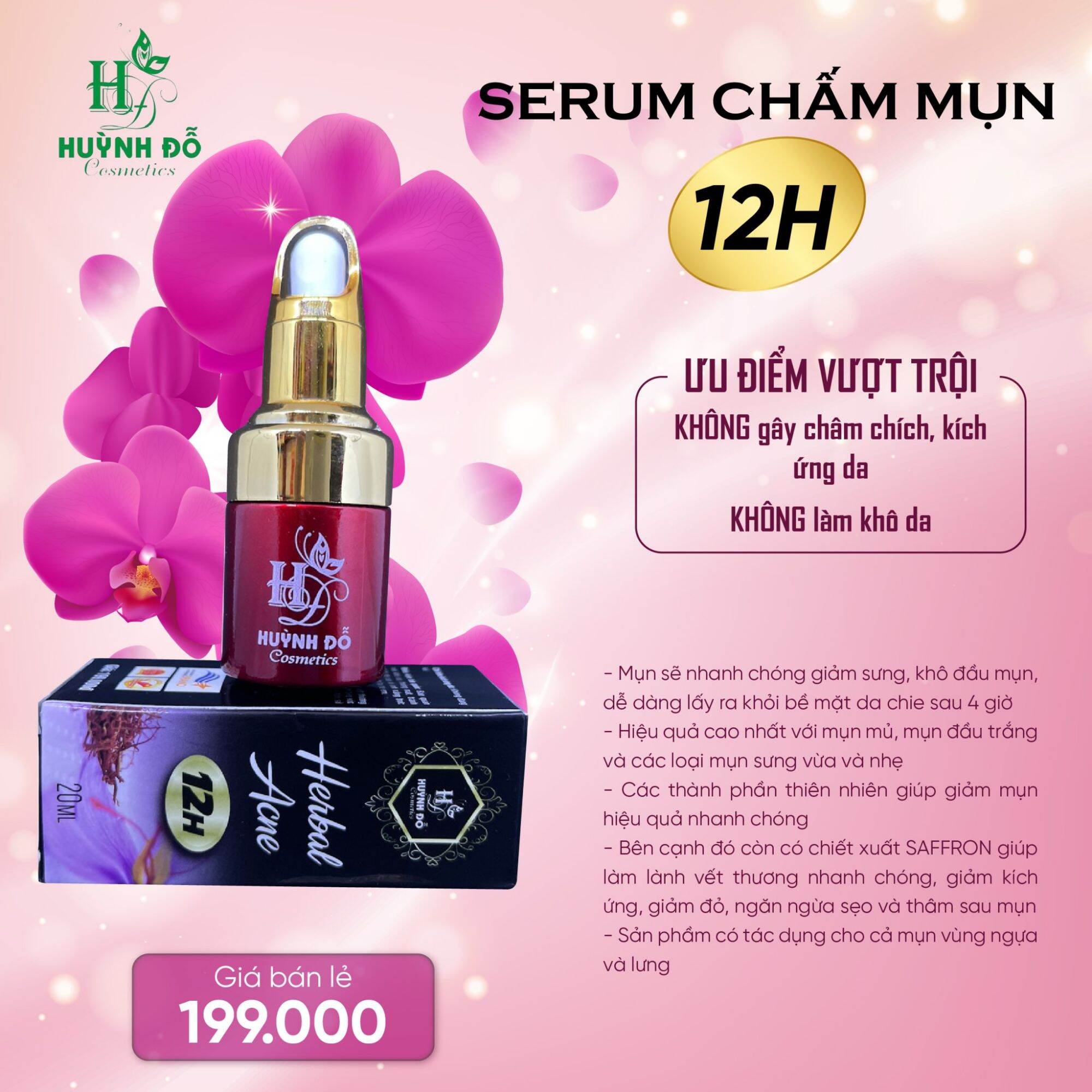 Chấm mụn 12h huỳnh đỗ
