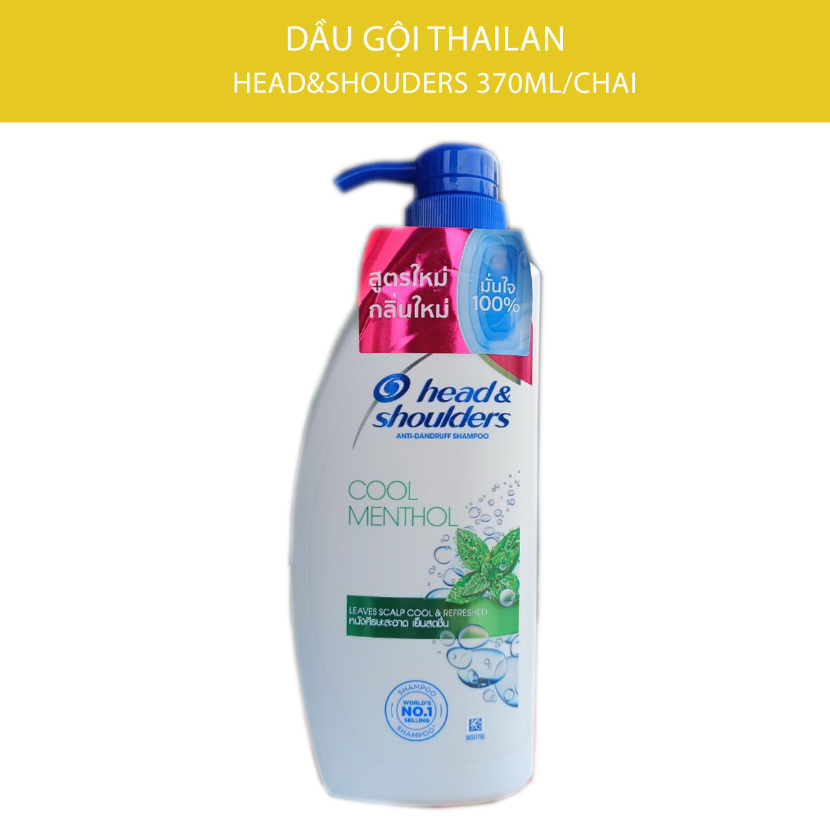 Dầu gội head&shoulders thái lan bạc hà mát lạnh 400ml