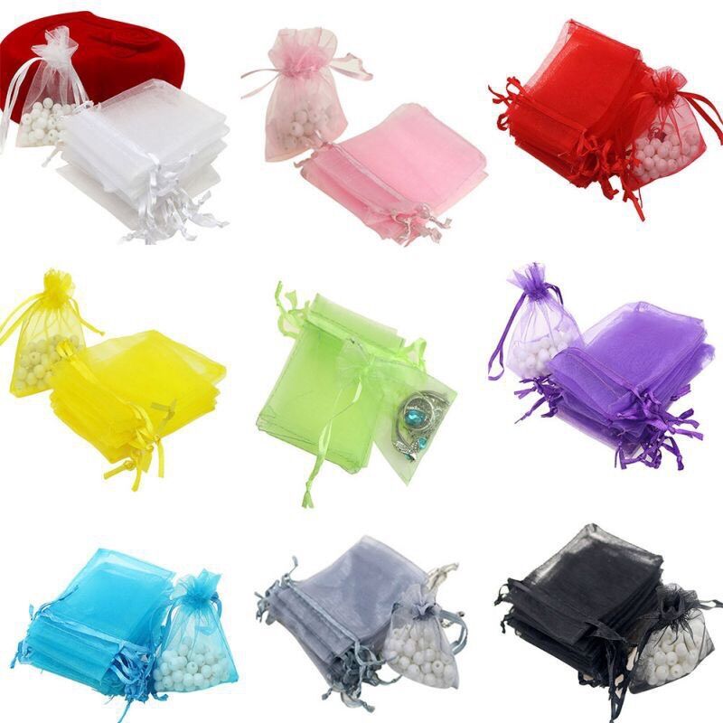 Sét 10 túi lưới dây rút size 10*15 pk031
