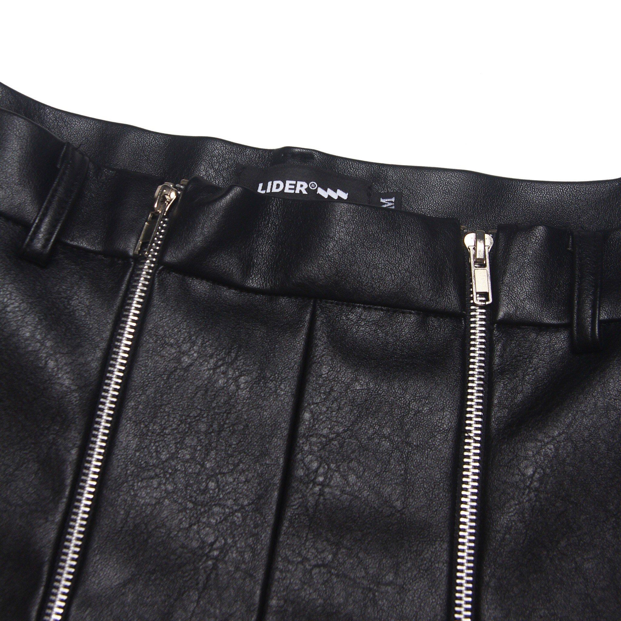 QUẦN SHORTS DA LIDER 2-SHOT LEATHER SHORTS - Black