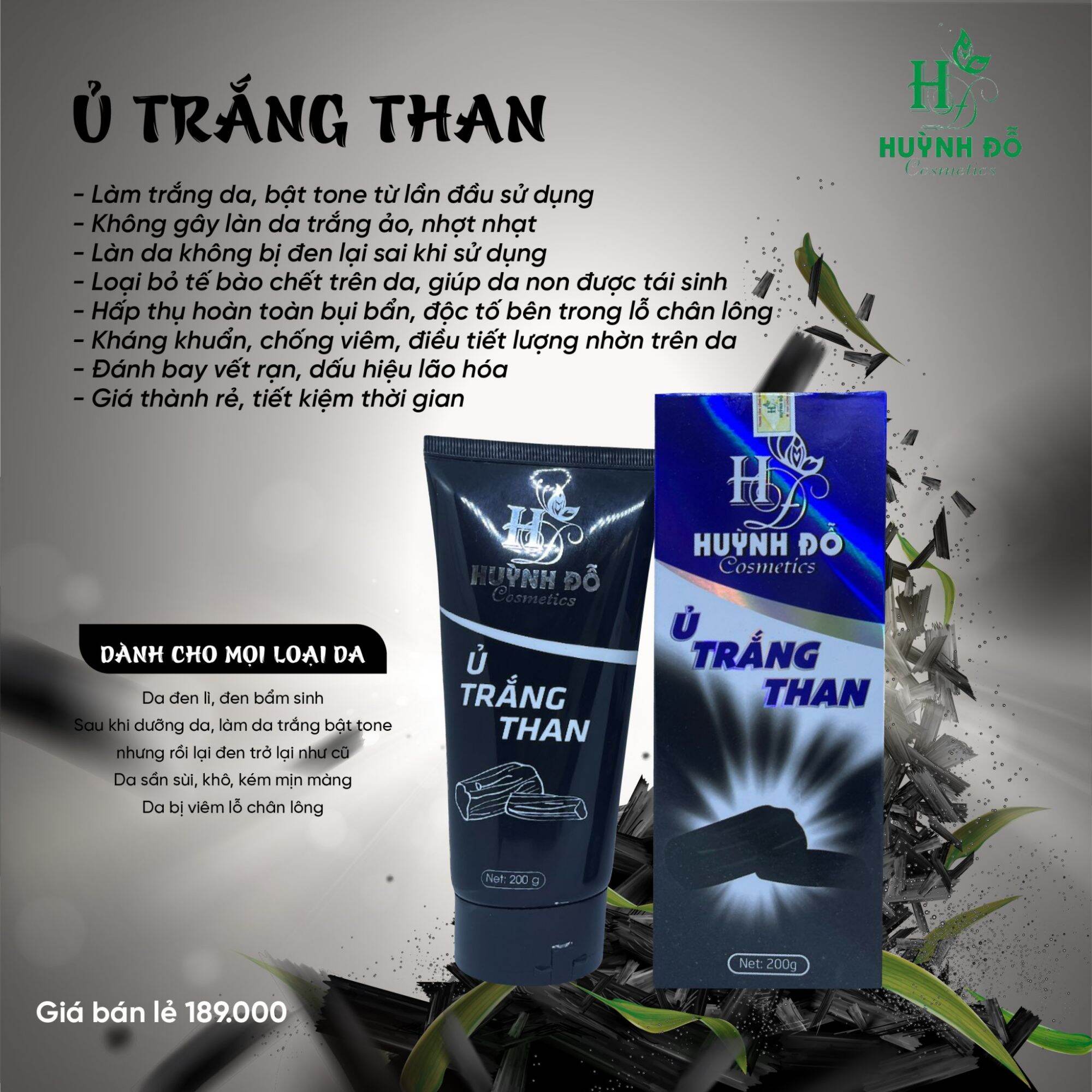 ủ than dưỡng da huỳnh đỗ