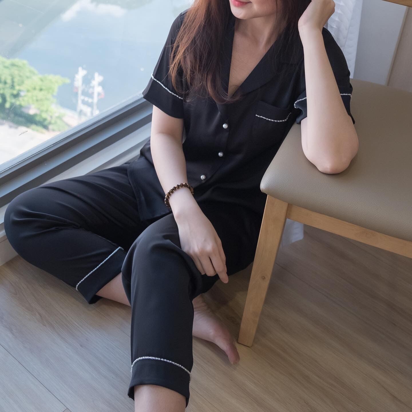 🌿Pyjama Lụa Thiết kế Cao cấp M01🌿Đồ ngủ nữ Đồ mặc nhà