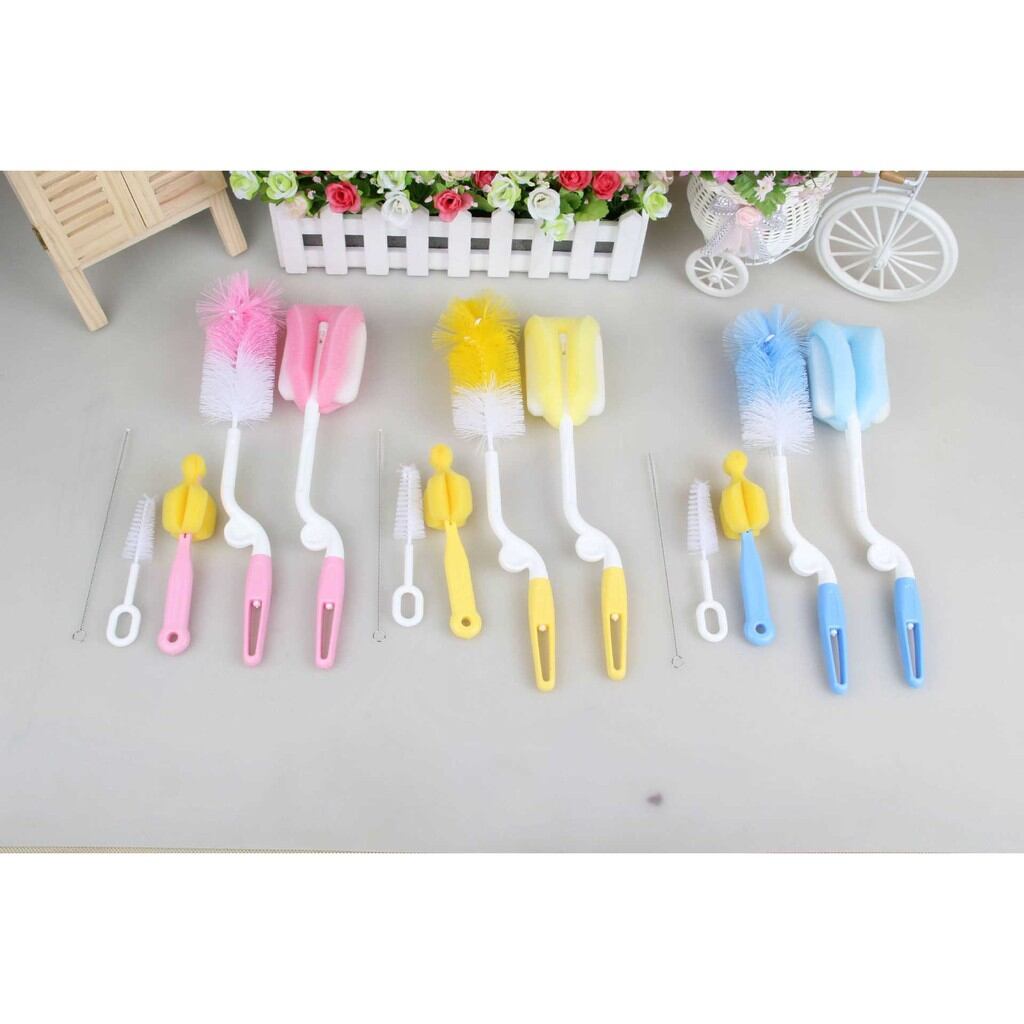 Cọ rửa bình sữa 5 chi tiết xoay 360 độ
