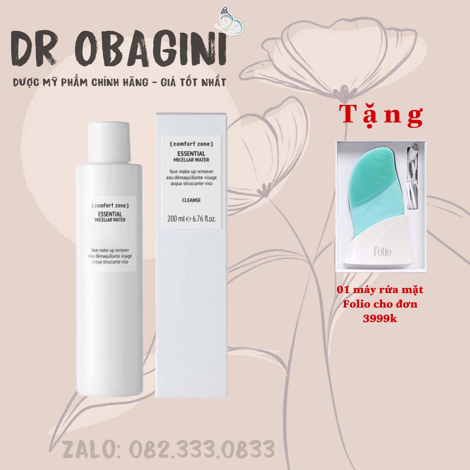 Tẩy trang comfort zone essential micellar water
