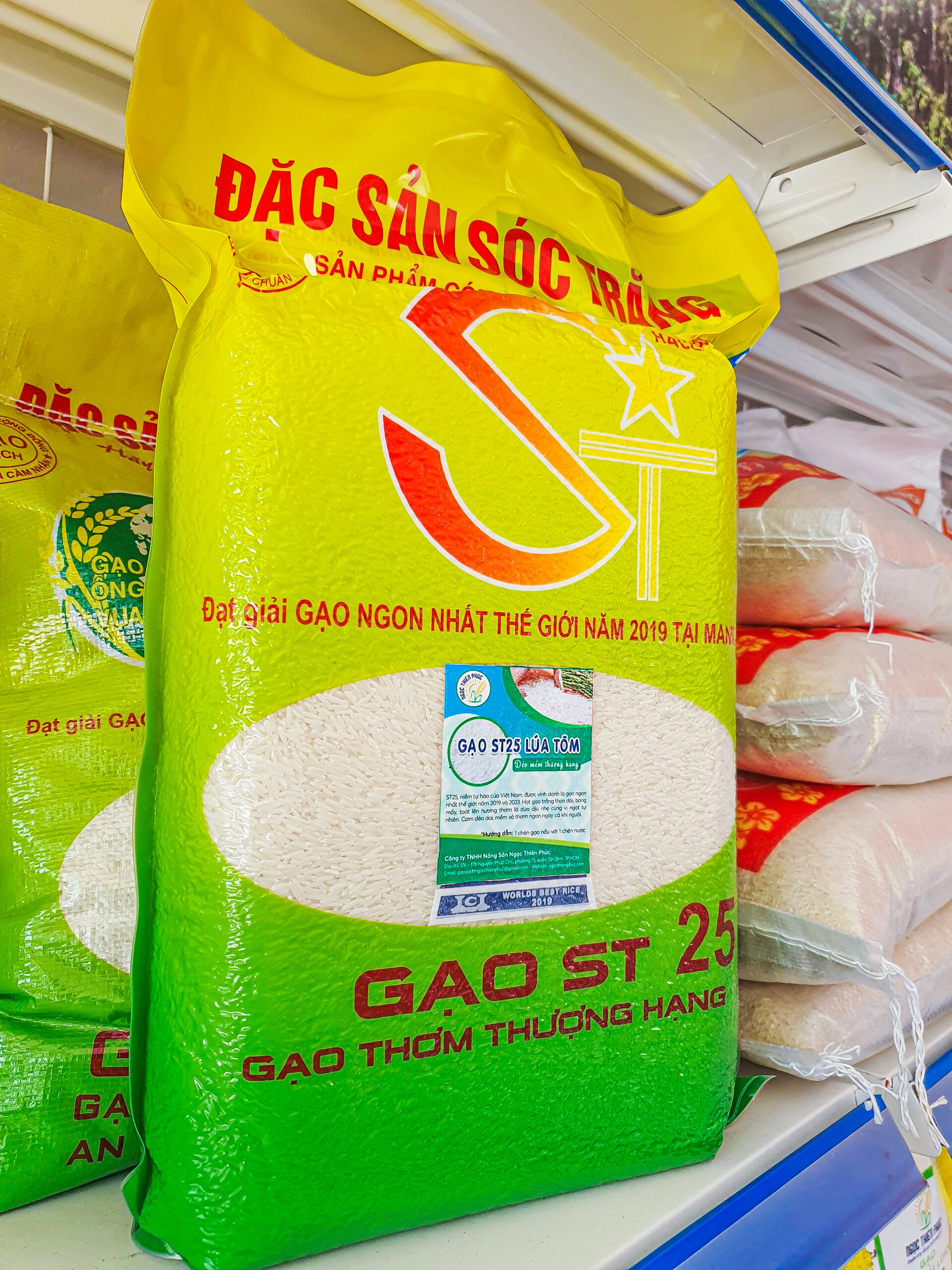 [HỎA TỐC] GẠO TÍCH TRỮ 5KG - Gạo ST25 Đặc Sản Sóc Trăng Ép Chân Không - Siêu Dẻo Mềm Cơm Thơm Nhẹ  - Ngọc Thiên Phúc