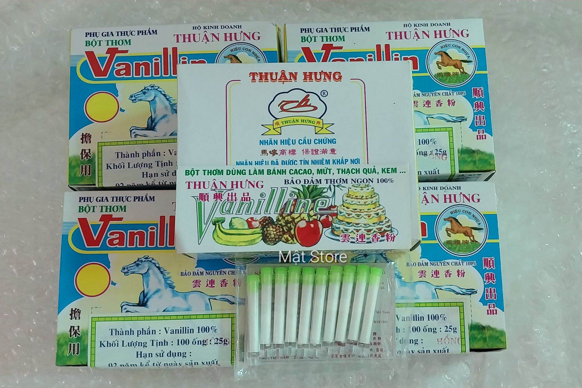 Bột vani nhập khẩu hiệu con ngựa thuận hưng 1 hộp 25g