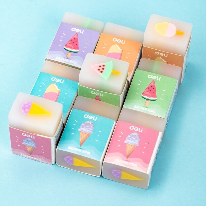Gôm chì Deli kem, to, bôi sạch, mềm