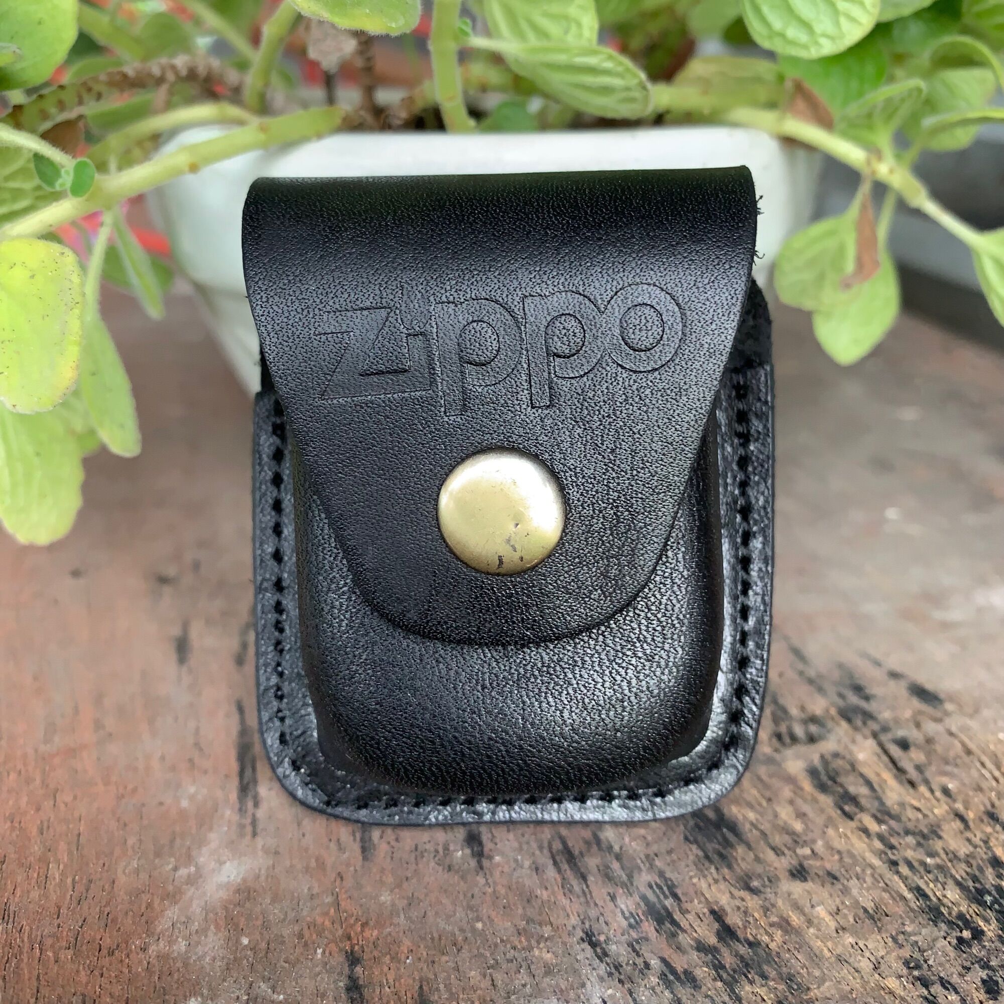 Bao da đựng bật lửa zippo đeo lưng | tran leather