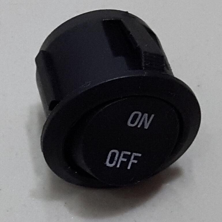 Công tắc bập bênh tròn đen trắng ON - OFF 2 chân