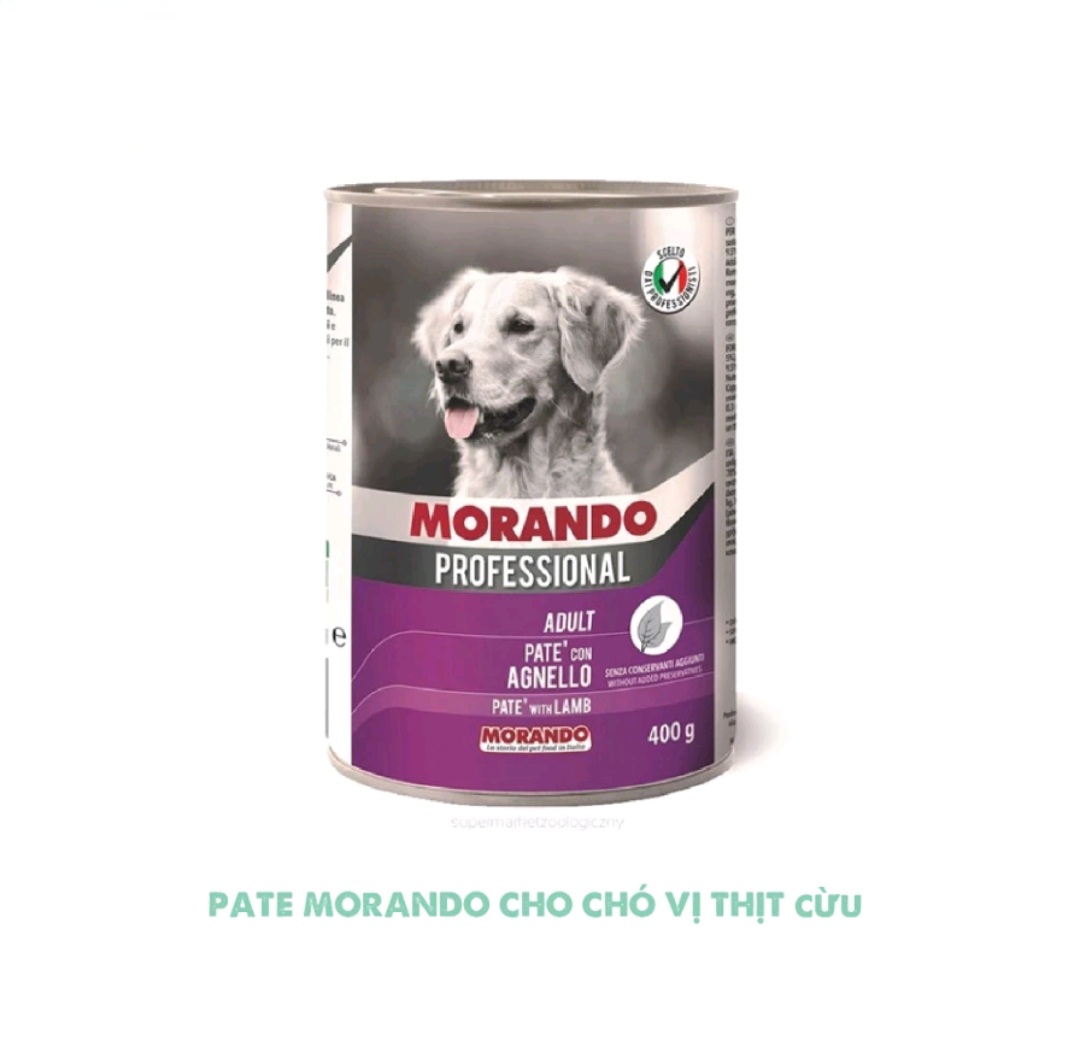 Pate cho chó Morando nhiều vị thơm ngon lon 400g
