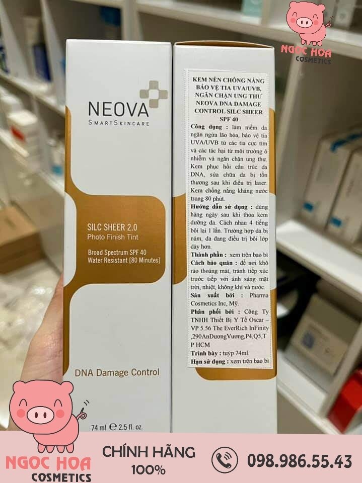 Kem nền chống nắng neova dna damage control active silc sheer 2.0 spf40