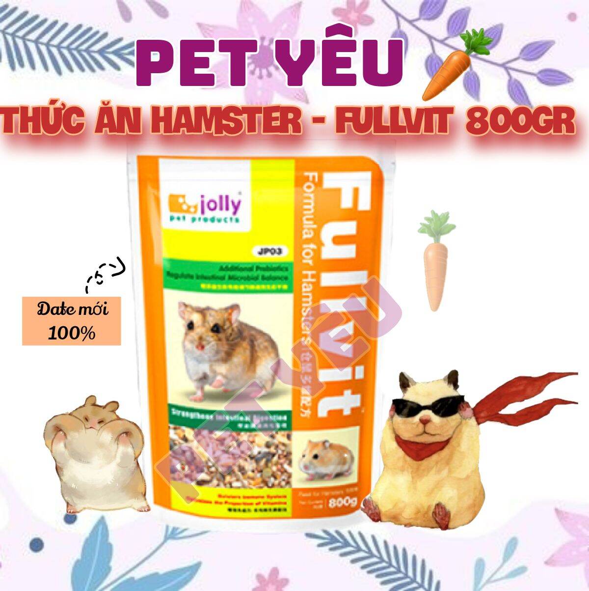 Fullvit hamster 🐹Date mới 🐹 Rẻ ❤ siêu ngon siêu thơm