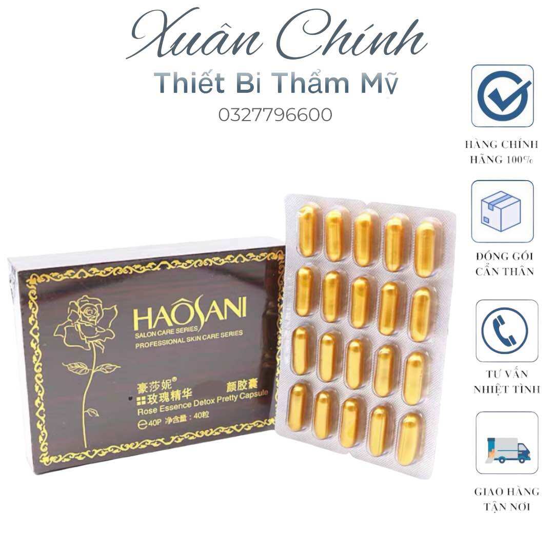 Viên hút chì haosani hoa hồng 40 viên