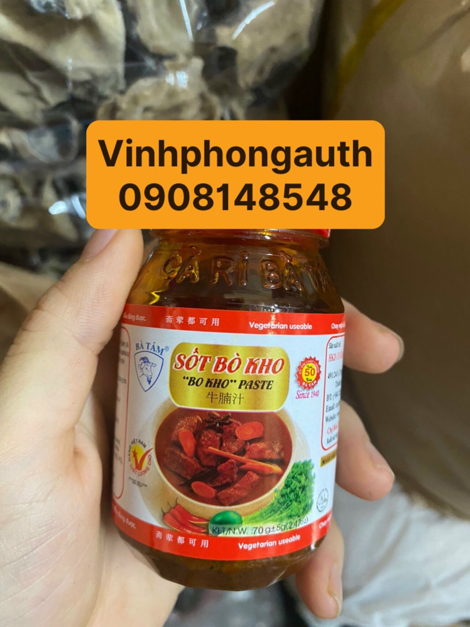 Sốt bò kho 75g bà tám