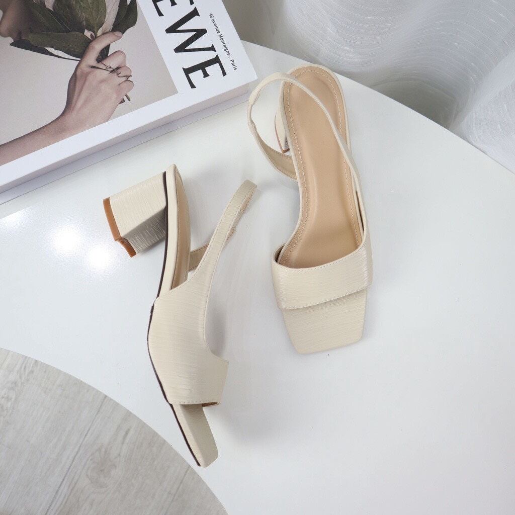 Sandal quai hậu gót cao 5P êm chân