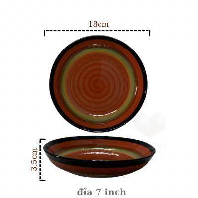 Dĩa Sứ Cao Cấp Cầu Vòng 18cm, Dĩa 7 Ảo Sứ Cầu Vòng 18cm