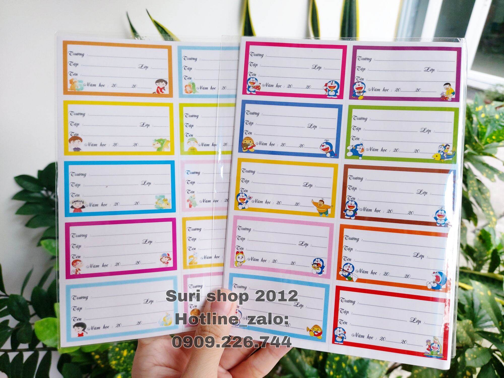 Combo 500 nhãn dán học sinh có keo dán