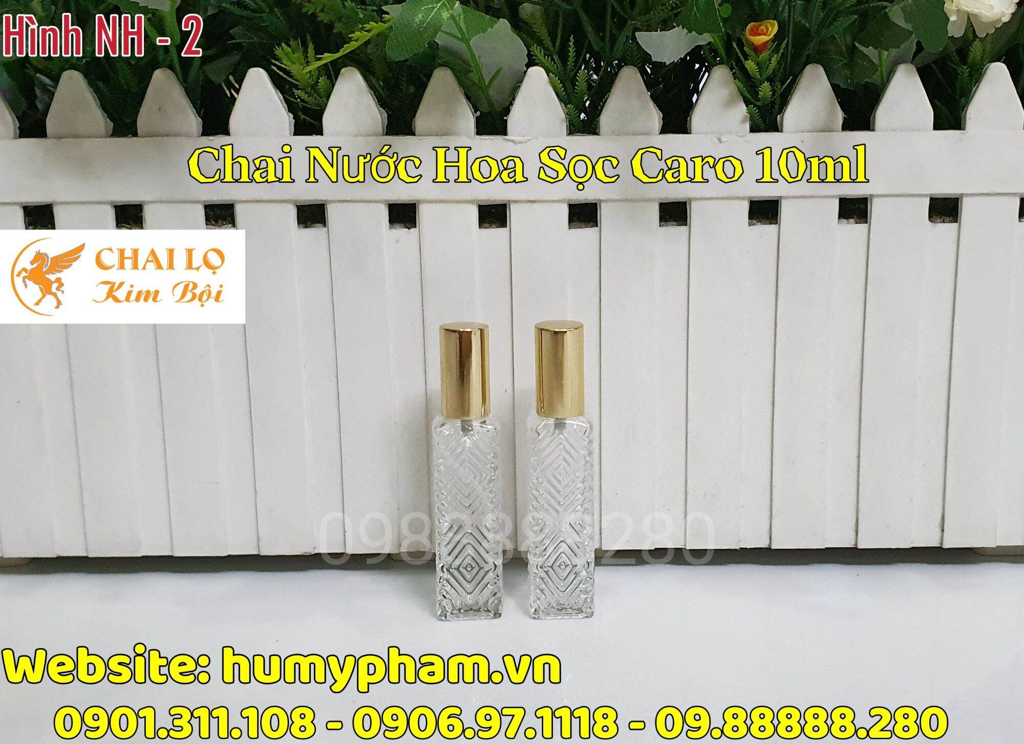 Chai chiết nước hoa vuông sọc cara 10ml