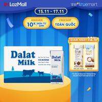 Thùng 48 hộp sữa tươi tiệt trùng  Dalatmilk có đường 180 ml (180 ml x 48)