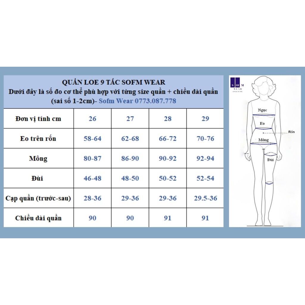 [HCM]Quần Jean Nữ Ống Loe Lửng 9 Tấc (Trắng Đen)