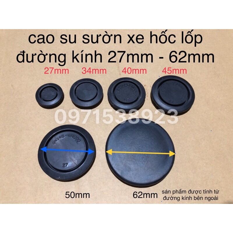 Cao su sườn xe hốc lốp kích thước 27-62mm