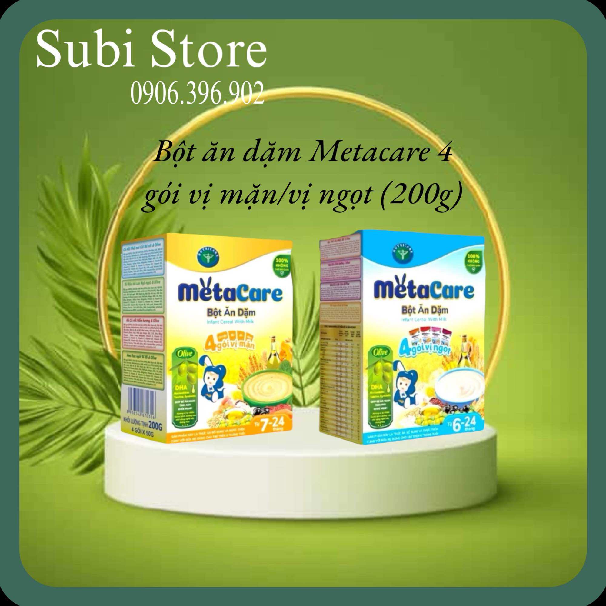 Bột ăn dặm Metacare 4 gói vị mặn/vị ngọt