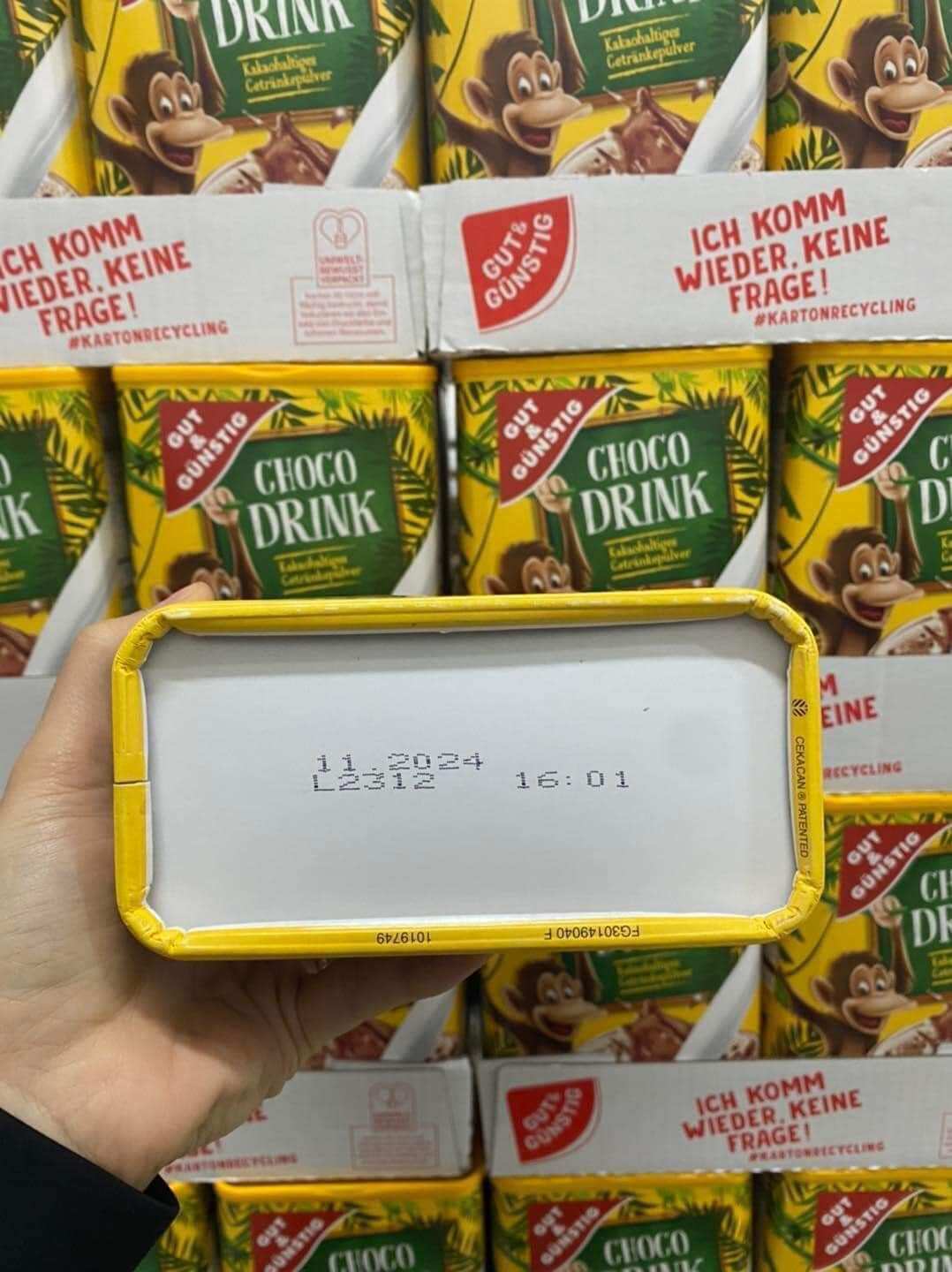 Bột cacao Choco Drink Đức - hộp 800g date T11/ 2024