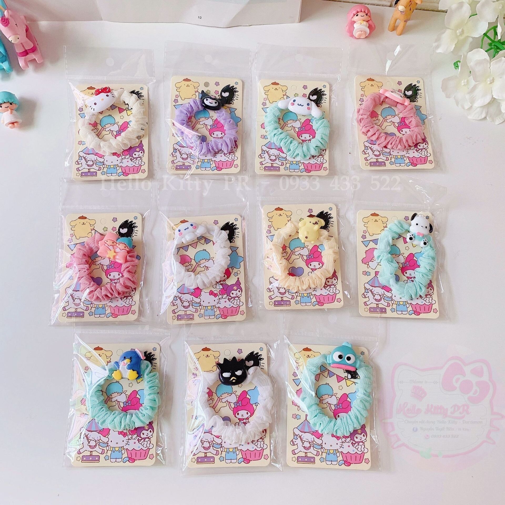 Dây cột tóc Hello Kitty - Doremon Doraemon