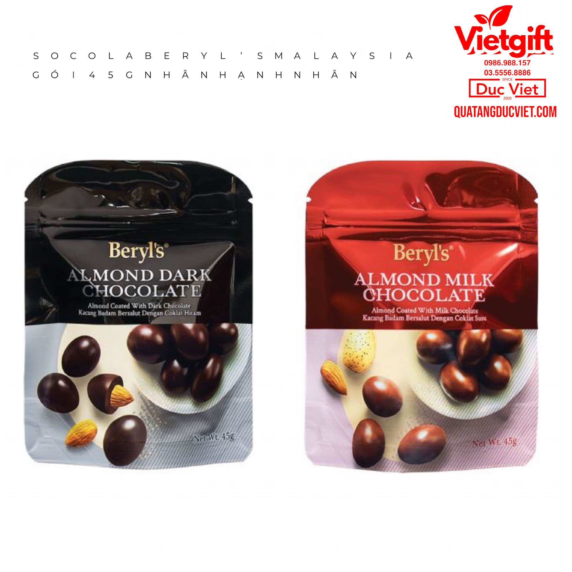 Socola Beryl's Malaysia gói mới 45G