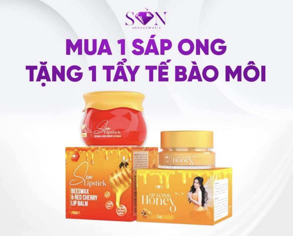 Son sáp ong kích màu môi tặng tẩy tế bào hồng môi 10gr