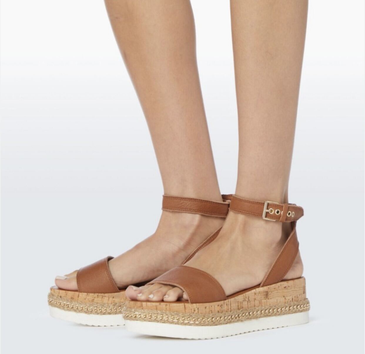 Sandal đế bánh mì phối cói hiệu Dune xuất Anh