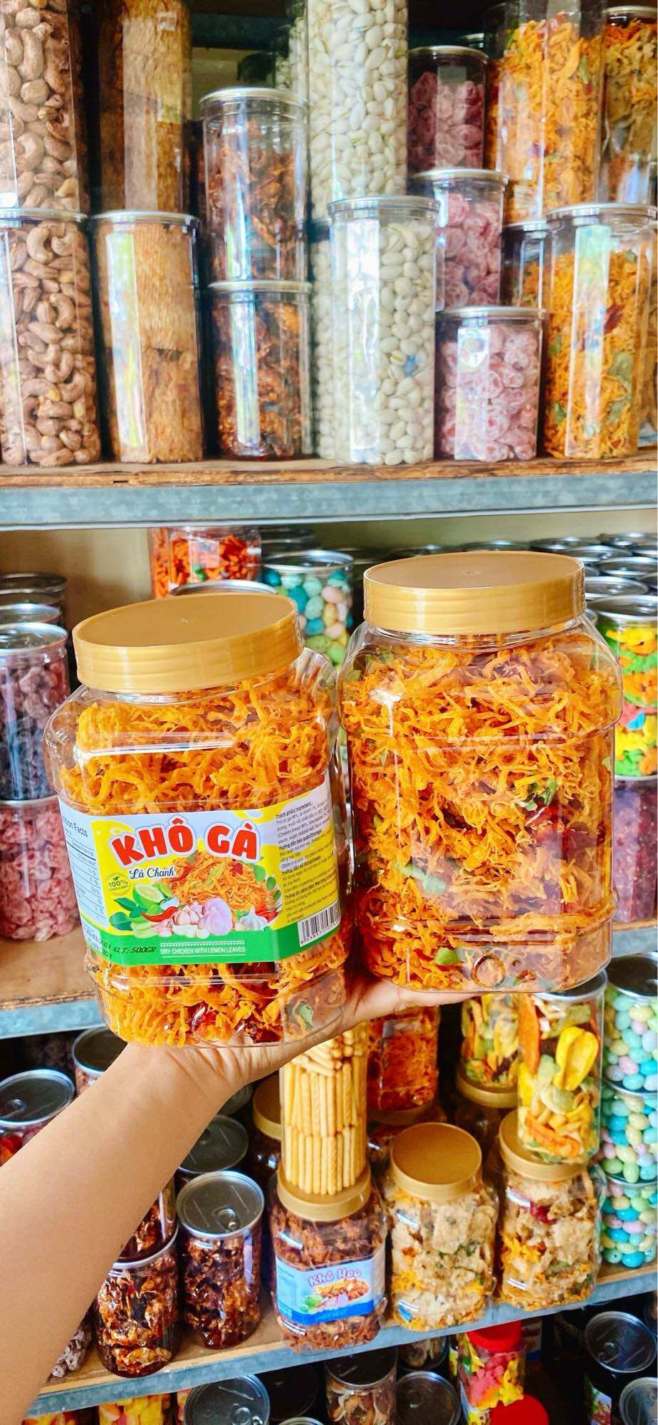 Sản phẩm mới: khô gà lá chanh 500g - ăn là mê