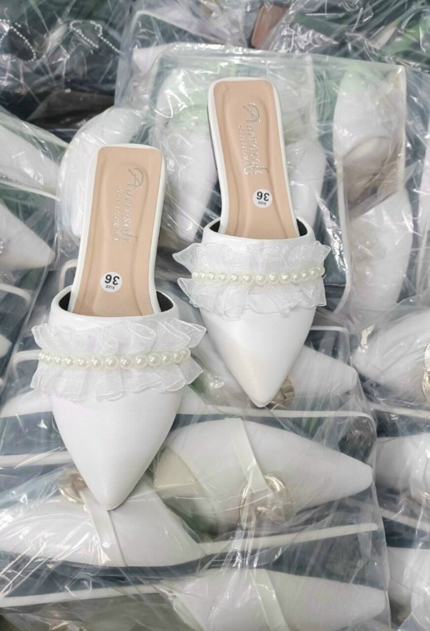 Giày sục nữ nơ ngọc hot trend