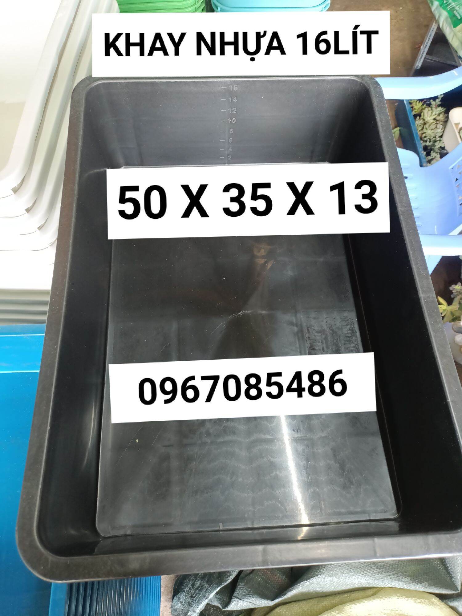 Khay nhựa 16lít màu đen , khay nhựa nuôi cá , khay nhựa trồng rau